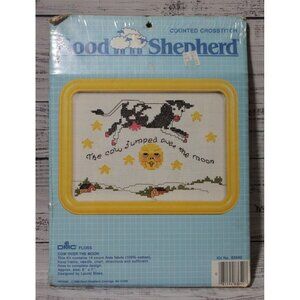 Vintage 1988 Good Shepherd Counted Cross Stitch Kit - Cow Jumped Over the Moon